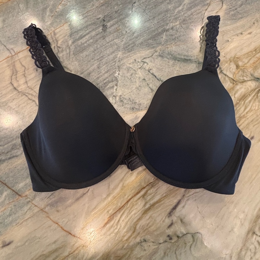 Natori Black Lace Strap T-Shirt Bra